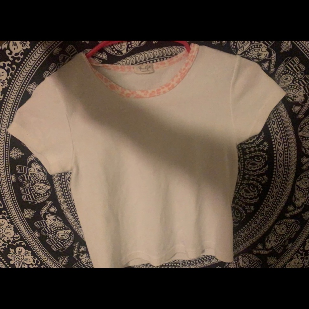 Brandy melville "rare" ashlyn cheetah trim top